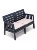FLORIANE GARDEN Gartensofa in Schwarz - (B)126 x (H)79 x (T)65 cm
