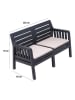 FLORIANE GARDEN Gartensofa in Schwarz - (B)126 x (H)79 x (T)65 cm