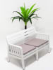 FLORIANE GARDEN Sofa ogrodowa w kolorze białym - 126 x 79 x 65 cm