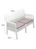 FLORIANE GARDEN Gartensofa in Weiß - (B)126 x (H)79 x (T)65 cm