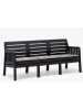 FLORIANE GARDEN Sofa ogrodowa w kolorze czarnym - 190 x 79 x 65 cm