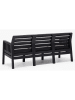 FLORIANE GARDEN Gartensofa in Schwarz - (B)190 x (H)79 x (T)65 cm