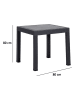 FLORIANE GARDEN Gartentisch in Schwarz - (B)80 x (H)75 x (T)80 cm
