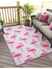 FLORIANE GARDEN Outdoor-Teppich in Pink/ Weiß