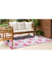 FLORIANE GARDEN Outdoor-Teppich in Pink/ Weiß