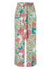 More & More Broek turquoise/groen/lichtroze