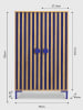 Folkifreckles Kleiderschrank "Alva" in Hellbraun/ Blau - (B)75 x (H)164,5 x (T)45 cm