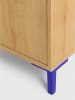 Folkifreckles Kleiderschrank "Alva" in Hellbraun/ Blau - (B)75 x (H)164,5 x (T)45 cm
