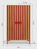 Folkifreckles Kleiderschrank "Alva" in Hellbraun/ Rot - (B)75 x (H)164,5 x (T)45 cm