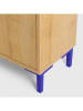 Folkifreckles Kommode "Alise" in Hellbraun/ Blau - (B)90 x (H)84 x (T)45 cm
