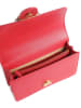 Pinko Skórzana torebka w kolorze czerwonym - 21 x 14 x 6 cm