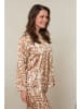Curvy Lady Bluse in Camel/ Creme