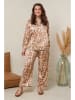 Curvy Lady Bluse in Camel/ Creme