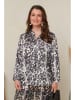 Curvy Lady Bluse in Schwarz/ Creme