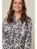 Curvy Lady Bluse in Schwarz/ Creme