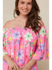 Curvy Lady Bluse in Pink/ Bunt