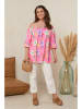 Curvy Lady Blouse roze/meerkleurig