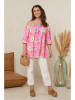 Curvy Lady Bluse in Pink/ Bunt