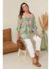 Curvy Lady Bluse in Khaki/ Bunt