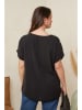 Curvy Lady Bluse in Schwarz