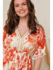 Curvy Lady Kleid in Orange/ Creme