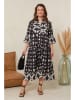 Curvy Lady Jurk zwart/wit