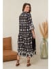 Curvy Lady Jurk zwart/wit