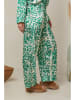 Curvy Lady Spodnie w kolorze zielono-kremowym