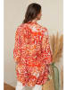 Curvy Lady Tuniek oranje/wit