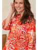 Curvy Lady Tuniek oranje/wit