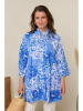 Curvy Lady Tuniek blauw/wit