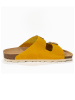 Sunbay Skórzane klapki "Trefle" w kolorze musztardowym
