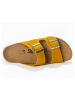 Sunbay Leren slippers "Trefle" okergeel