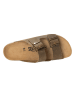Sunbay Leder-Pantoletten "Trefle" in Khaki