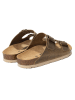 Sunbay Leder-Pantoletten "Trefle" in Khaki