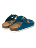 Sunbay Skórzane klapki "Trefle" w kolorze niebieskim