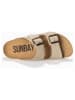 Sunbay Leren slippers "Trefle" beige