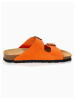 Sunbay Leren slippers "Trefle" oranje