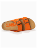 Sunbay Skórzane klapki "Trefle" w kolorze pomarańczowym