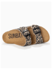 Sunbay Slippers "Trefle" beige/bruin