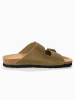 BAYTON Leder-Pantoletten "Atlas" in Khaki