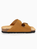 BAYTON Leren slippers "Atlas" lichtbruin