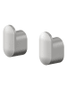 Tiger 2er-Set: Wandhaken in Silber - (B)1,4 x (H)2,5 cm