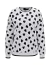Aniston Sweatshirt in Weiß/ Schwarz