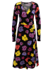 Aniston Kleid in Schwarz/ Lila/ Gelb