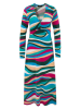 Aniston Kleid in Blau/ Rot