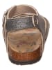 Miss Hera Leren sandalen zilverkleurig