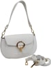 ORE10 Leder-Schultertasche in Weiß - (B)15 x (H)24 x (T)5 cm