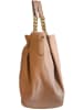 ORE10 Skórzany shopper bag w kolorze jasnoróżowym - 27 x 45 x 15 cm
