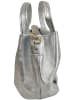 ORE10 Leder-Henkeltasche in Silber - (B)34 x (H)21 x (T)13 cm